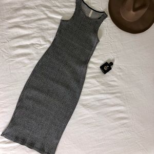 Super stretchy high neck sleeveless maxi dress